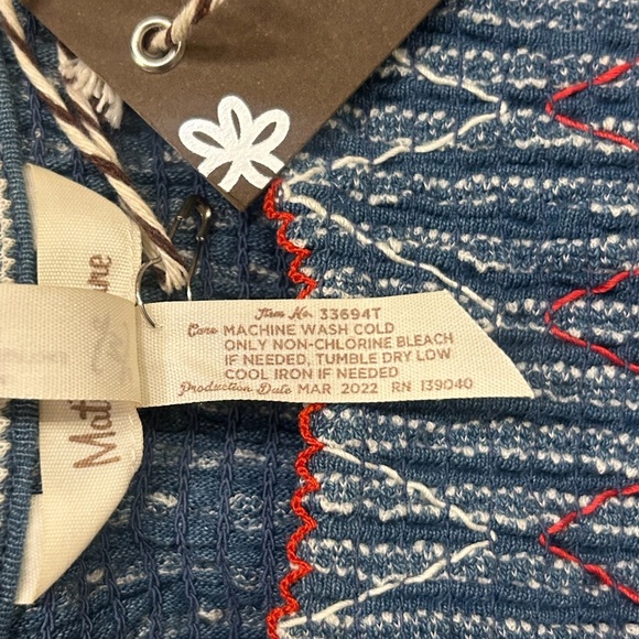 Matilda Jane Enchanted Garden Roxie Striped Tank Top Blue Women's Medium NWT - Picture 9 of 11